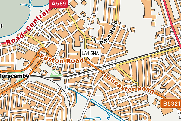 LA4 5NA map - OS VectorMap District (Ordnance Survey)