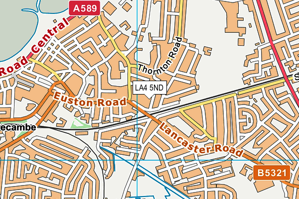 LA4 5ND map - OS VectorMap District (Ordnance Survey)