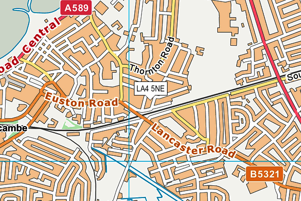 LA4 5NE map - OS VectorMap District (Ordnance Survey)