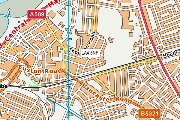 LA4 5NF map - OS VectorMap District (Ordnance Survey)