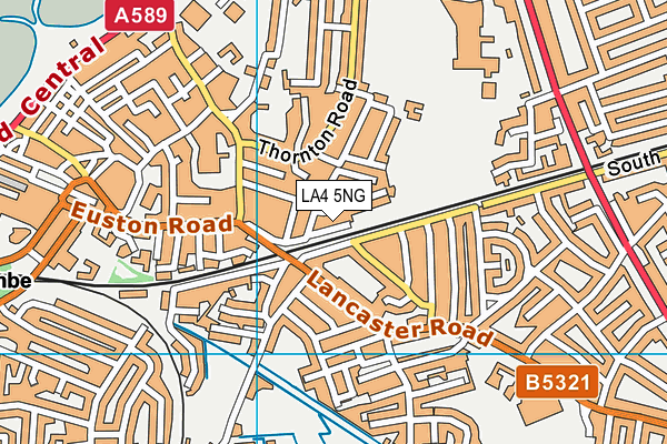 LA4 5NG map - OS VectorMap District (Ordnance Survey)