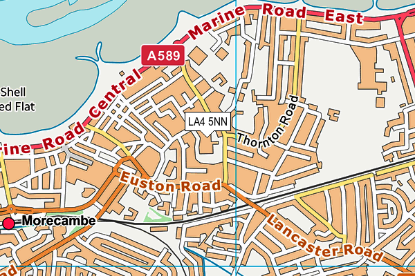 LA4 5NN map - OS VectorMap District (Ordnance Survey)