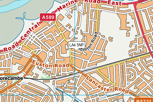 LA4 5NP map - OS VectorMap District (Ordnance Survey)