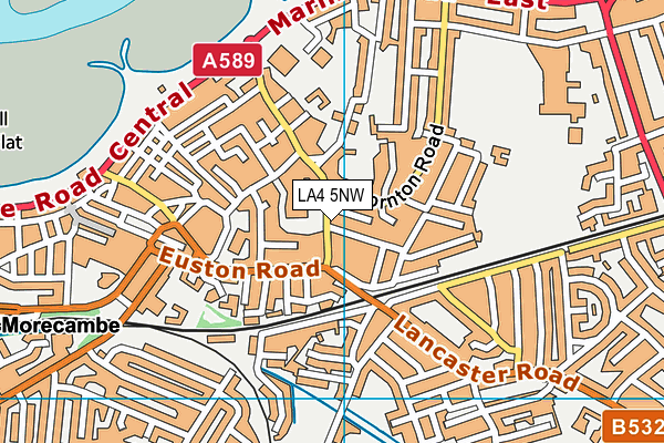 LA4 5NW map - OS VectorMap District (Ordnance Survey)