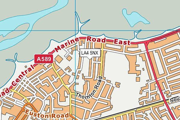 LA4 5NX map - OS VectorMap District (Ordnance Survey)