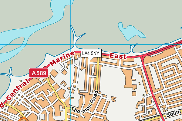 LA4 5NY map - OS VectorMap District (Ordnance Survey)