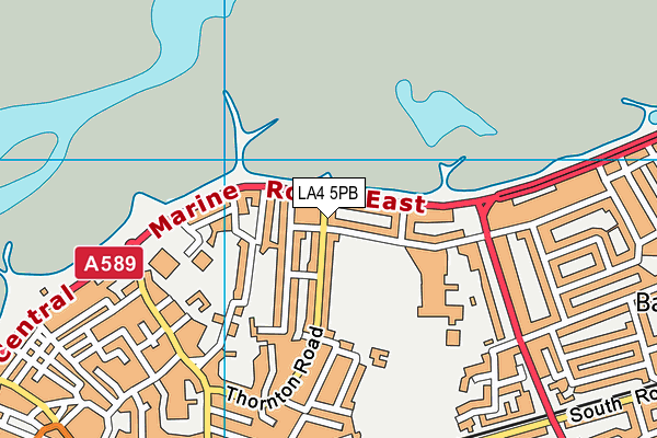 LA4 5PB map - OS VectorMap District (Ordnance Survey)