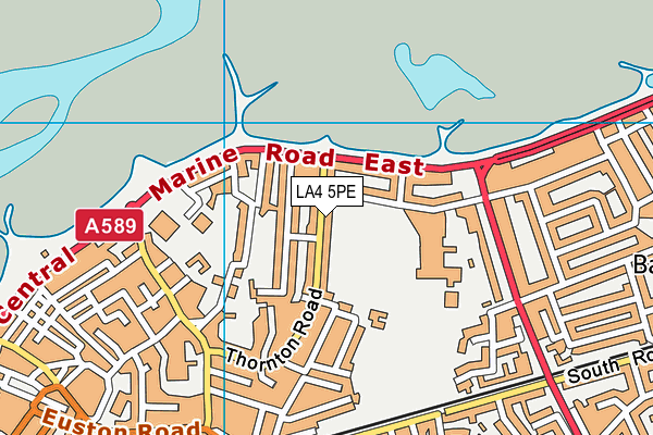 LA4 5PE map - OS VectorMap District (Ordnance Survey)