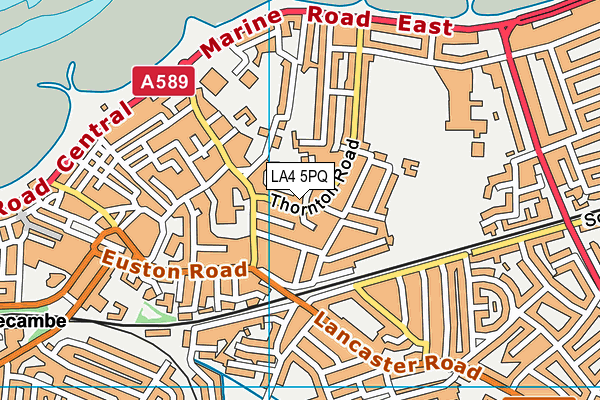 LA4 5PQ map - OS VectorMap District (Ordnance Survey)