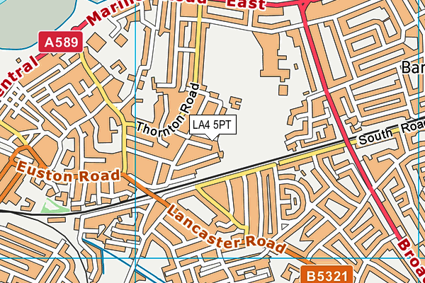 LA4 5PT map - OS VectorMap District (Ordnance Survey)