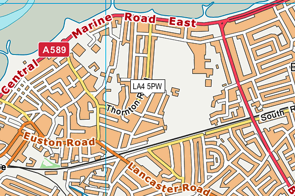 LA4 5PW map - OS VectorMap District (Ordnance Survey)