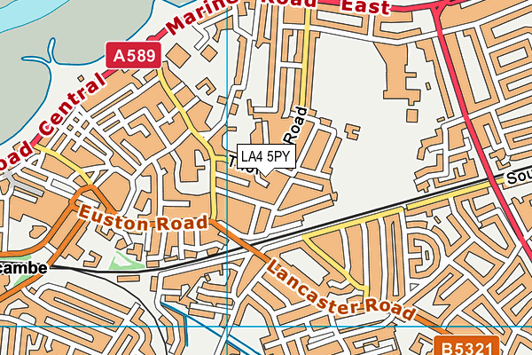 LA4 5PY map - OS VectorMap District (Ordnance Survey)
