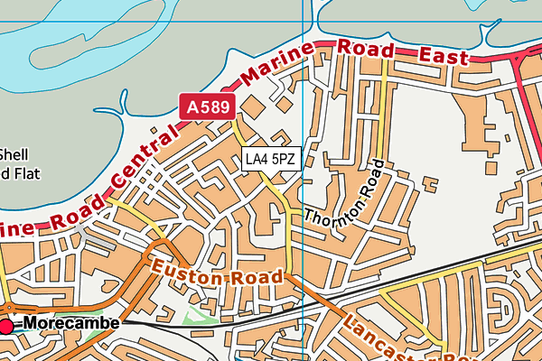 LA4 5PZ map - OS VectorMap District (Ordnance Survey)