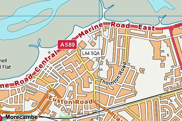 Poulton-le-Sands Church of England Primary School map (LA4 5QA) - OS VectorMap District (Ordnance Survey)