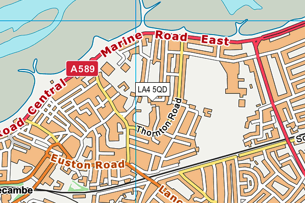 LA4 5QD map - OS VectorMap District (Ordnance Survey)