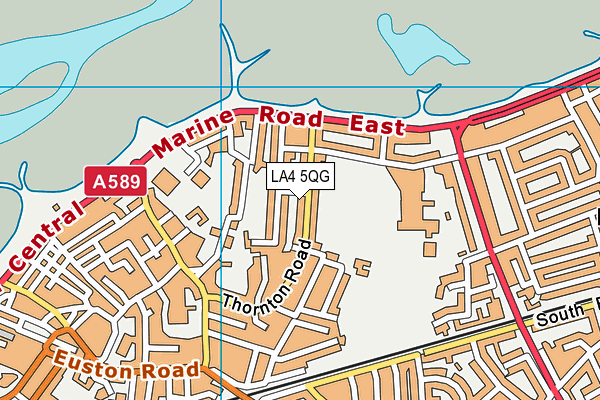 LA4 5QG map - OS VectorMap District (Ordnance Survey)