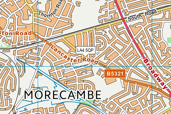 LA4 5QP map - OS VectorMap District (Ordnance Survey)