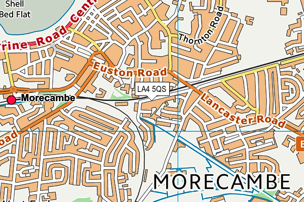 LA4 5QS map - OS VectorMap District (Ordnance Survey)