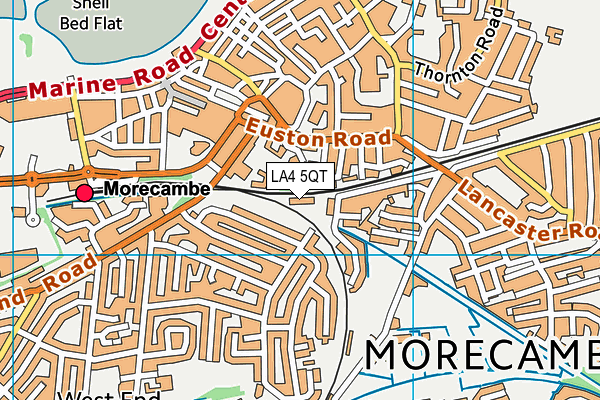 LA4 5QT map - OS VectorMap District (Ordnance Survey)