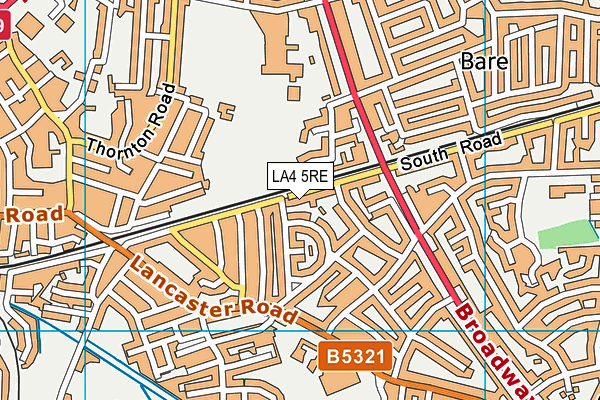 LA4 5RE map - OS VectorMap District (Ordnance Survey)