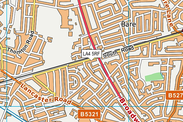 LA4 5RF map - OS VectorMap District (Ordnance Survey)