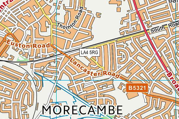 LA4 5RG map - OS VectorMap District (Ordnance Survey)