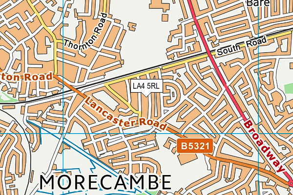 LA4 5RL map - OS VectorMap District (Ordnance Survey)