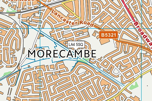 LA4 5SQ map - OS VectorMap District (Ordnance Survey)