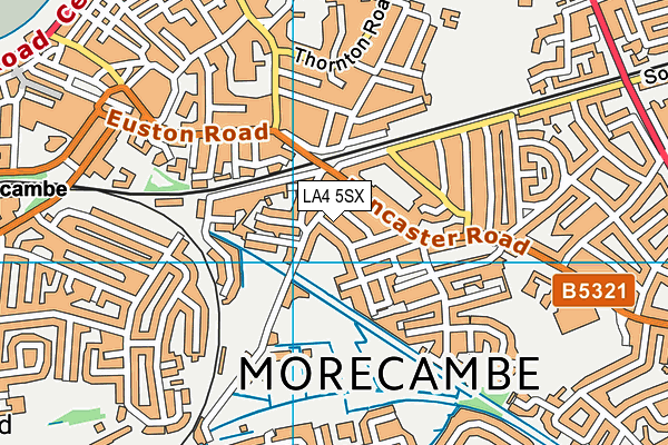LA4 5SX map - OS VectorMap District (Ordnance Survey)