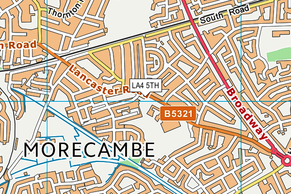 Lancaster Road Primary School map (LA4 5TH) - OS VectorMap District (Ordnance Survey)
