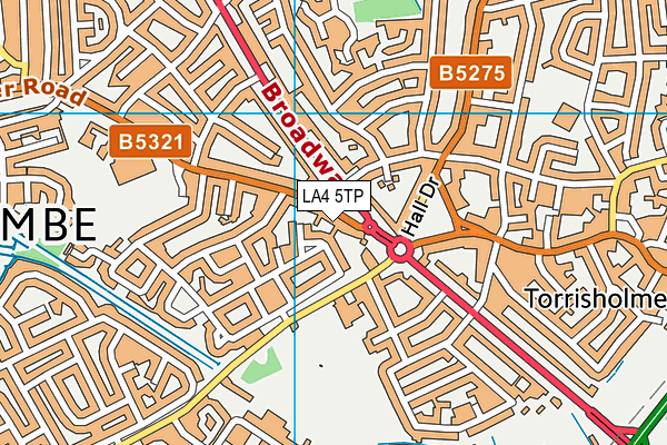 LA4 5TP map - OS VectorMap District (Ordnance Survey)