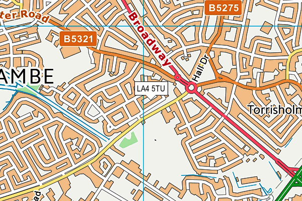 LA4 5TU map - OS VectorMap District (Ordnance Survey)