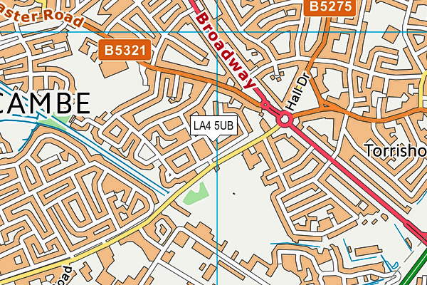 LA4 5UB map - OS VectorMap District (Ordnance Survey)