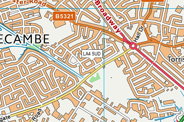 LA4 5UD map - OS VectorMap District (Ordnance Survey)