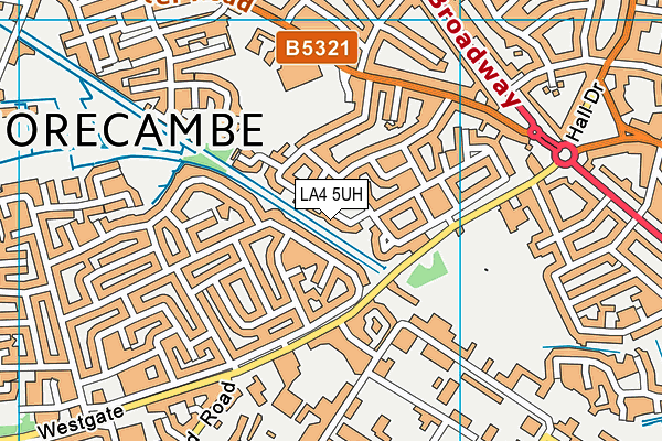 LA4 5UH map - OS VectorMap District (Ordnance Survey)