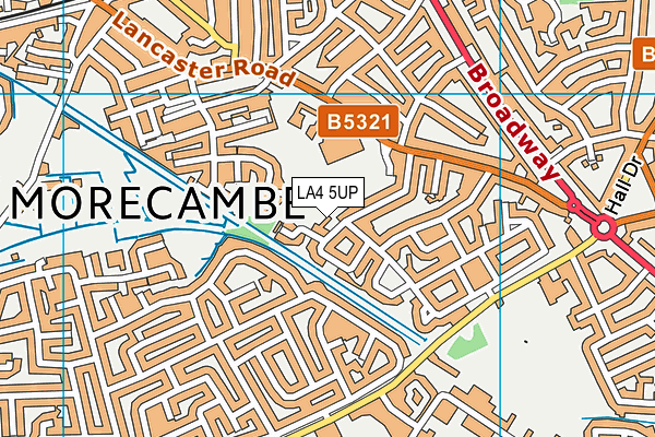 LA4 5UP map - OS VectorMap District (Ordnance Survey)