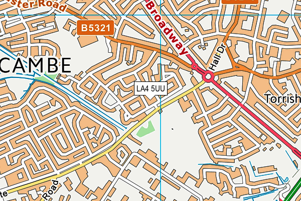 LA4 5UU map - OS VectorMap District (Ordnance Survey)