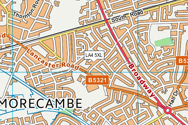 LA4 5XL map - OS VectorMap District (Ordnance Survey)