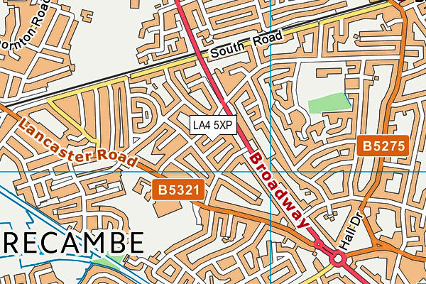 LA4 5XP map - OS VectorMap District (Ordnance Survey)