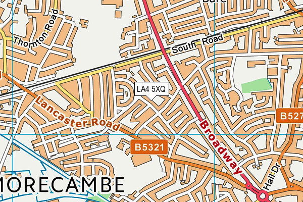 LA4 5XQ map - OS VectorMap District (Ordnance Survey)