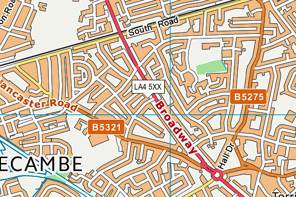 LA4 5XX map - OS VectorMap District (Ordnance Survey)