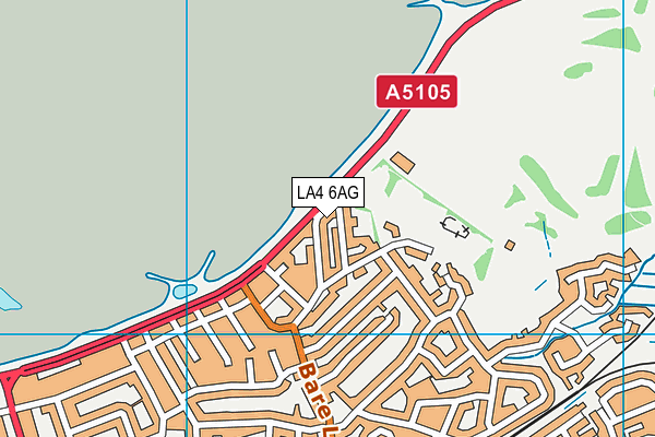 LA4 6AG map - OS VectorMap District (Ordnance Survey)