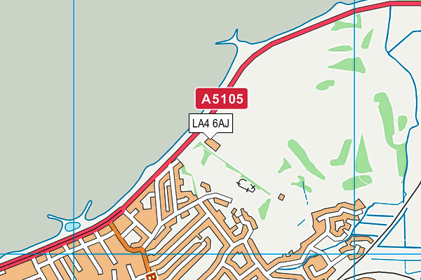 LA4 6AJ map - OS VectorMap District (Ordnance Survey)