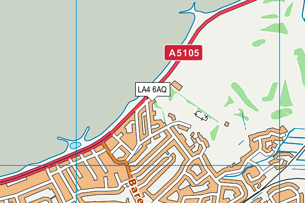 LA4 6AQ map - OS VectorMap District (Ordnance Survey)