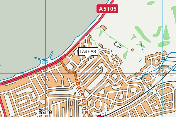 LA4 6AS map - OS VectorMap District (Ordnance Survey)