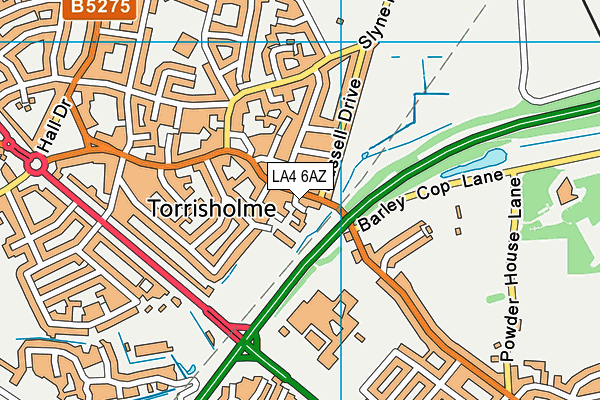 LA4 6AZ map - OS VectorMap District (Ordnance Survey)