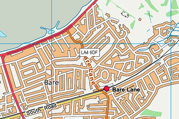 LA4 6DF map - OS VectorMap District (Ordnance Survey)