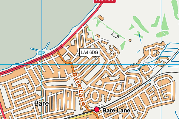 LA4 6DG map - OS VectorMap District (Ordnance Survey)