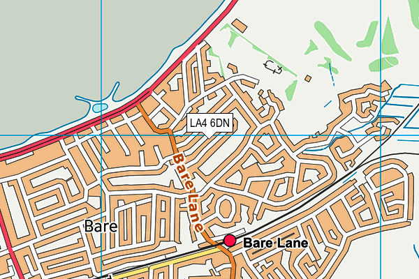 LA4 6DN map - OS VectorMap District (Ordnance Survey)