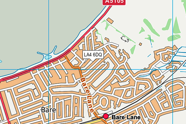 LA4 6DQ map - OS VectorMap District (Ordnance Survey)